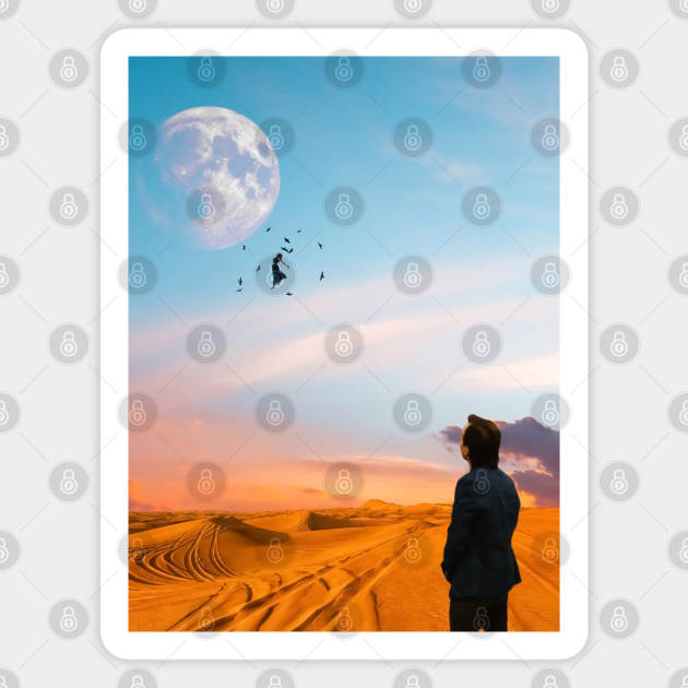 She's Leaving Home - Collage/Surreal Art Magnet by DIGOUTTHESKY